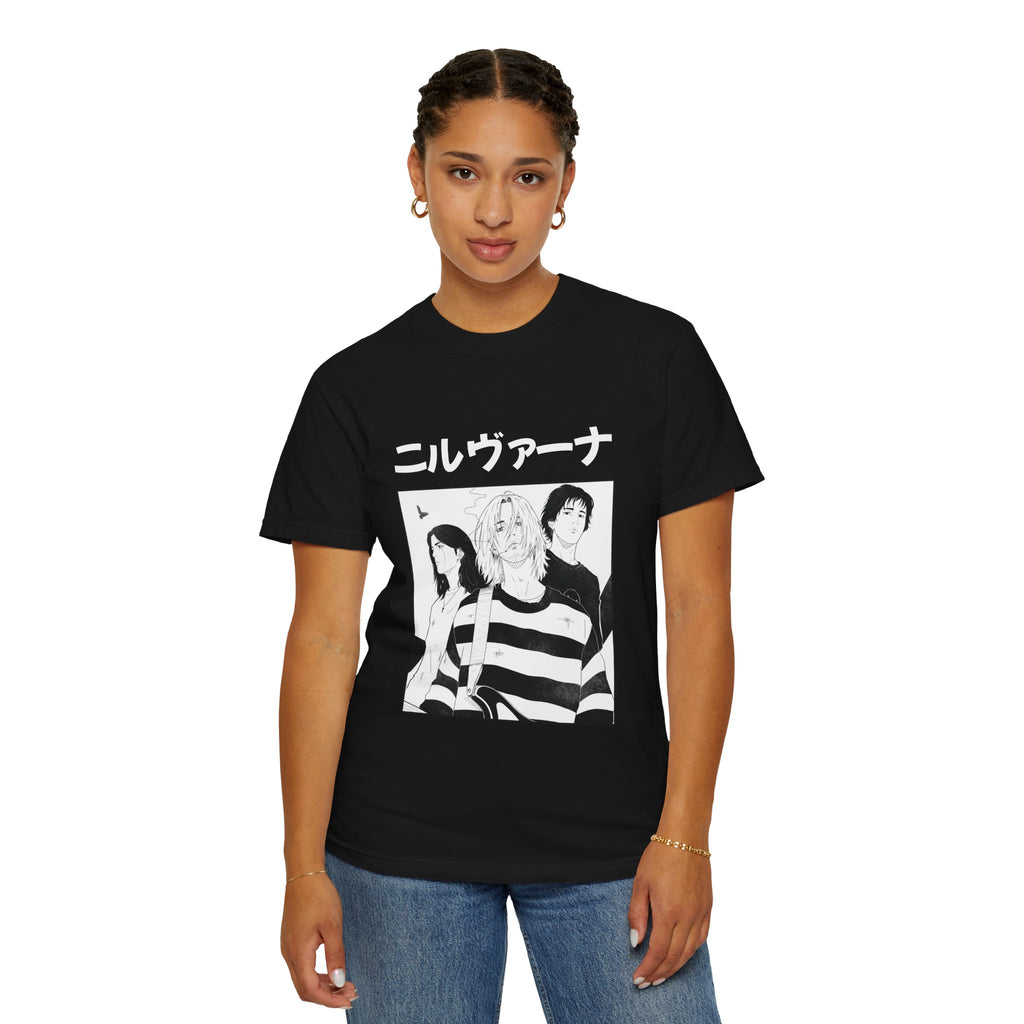 Nirvana Manga Band Tee — Graphic T-Shirt