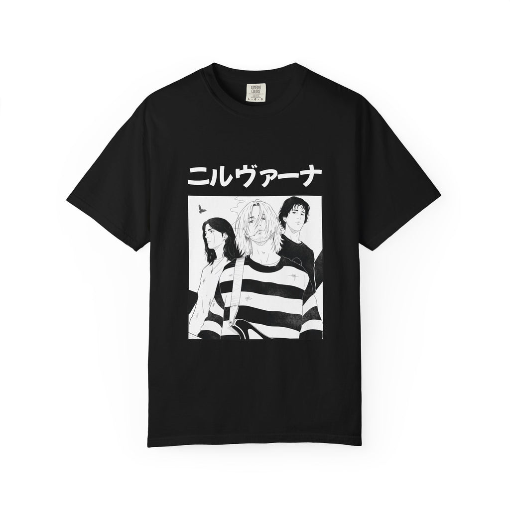 Nirvana Manga Band Tee — Graphic T-Shirt