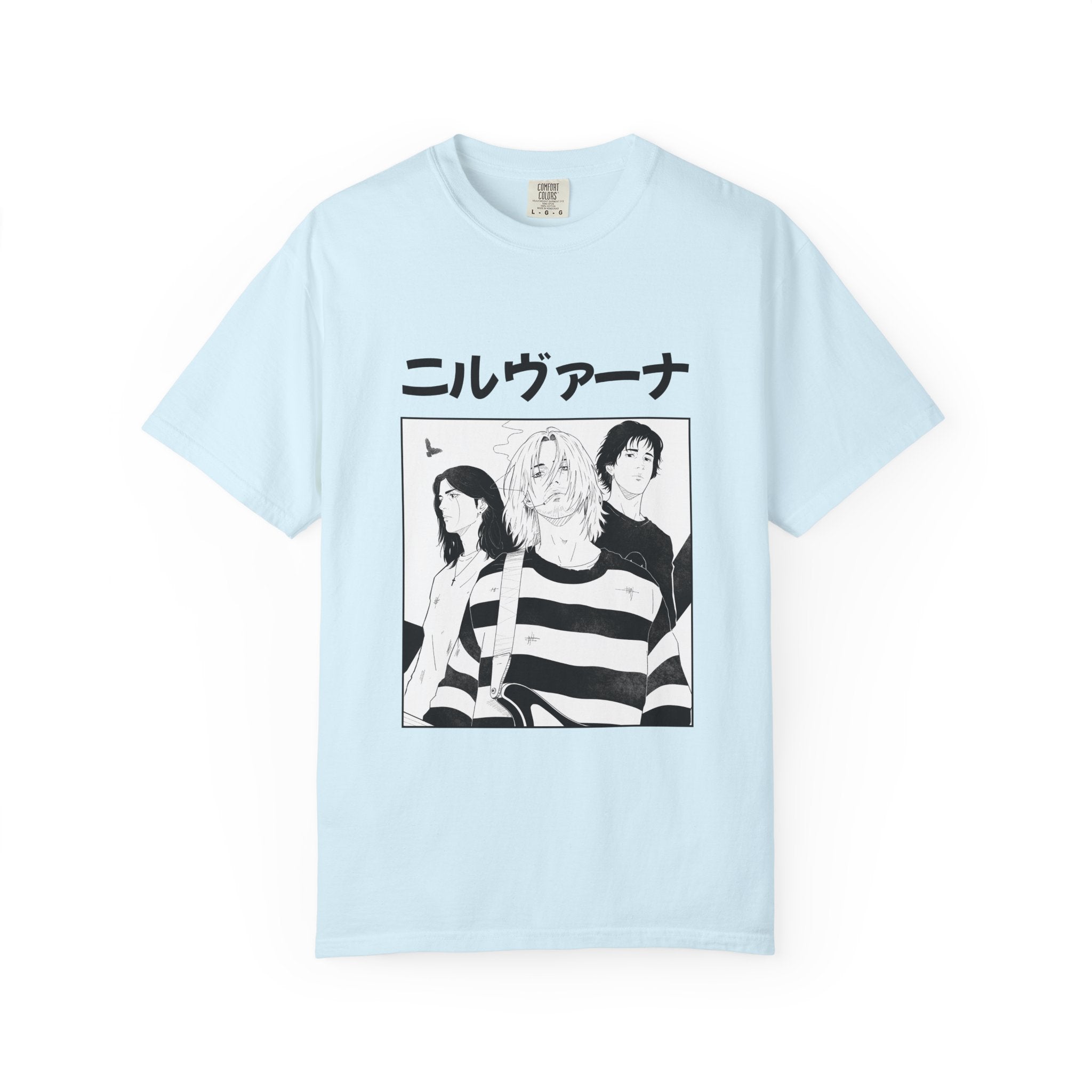 Nirvana Manga Band Tee — Graphic T-Shirt