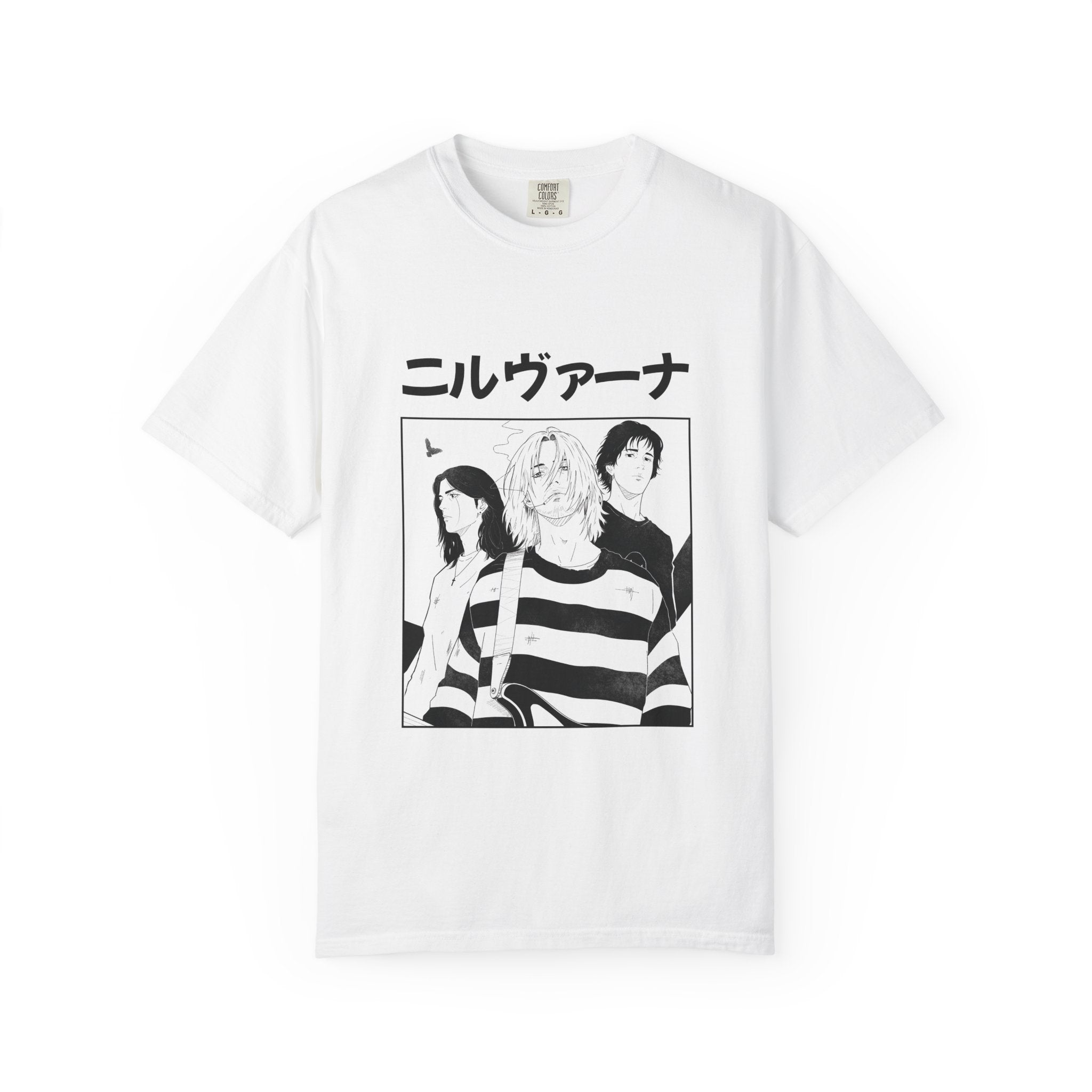 Nirvana Manga Band Tee — Graphic T-Shirt