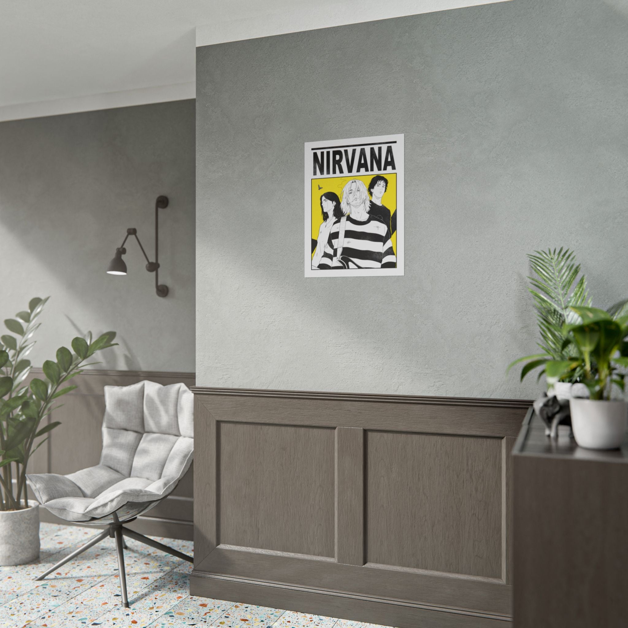 Nirvana Band Art Poster — Rolled Poster