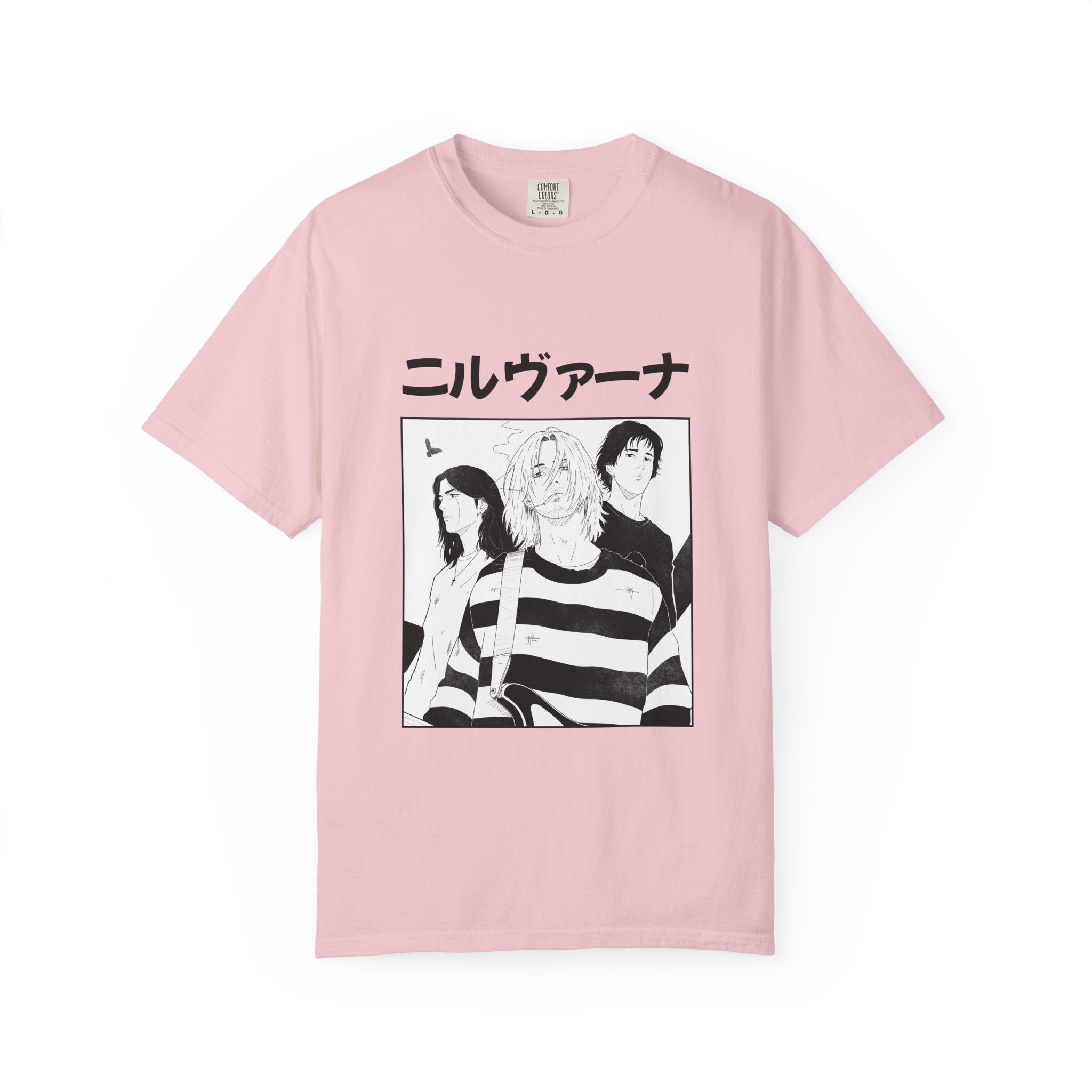Nirvana Manga Band Tee — Graphic T-Shirt