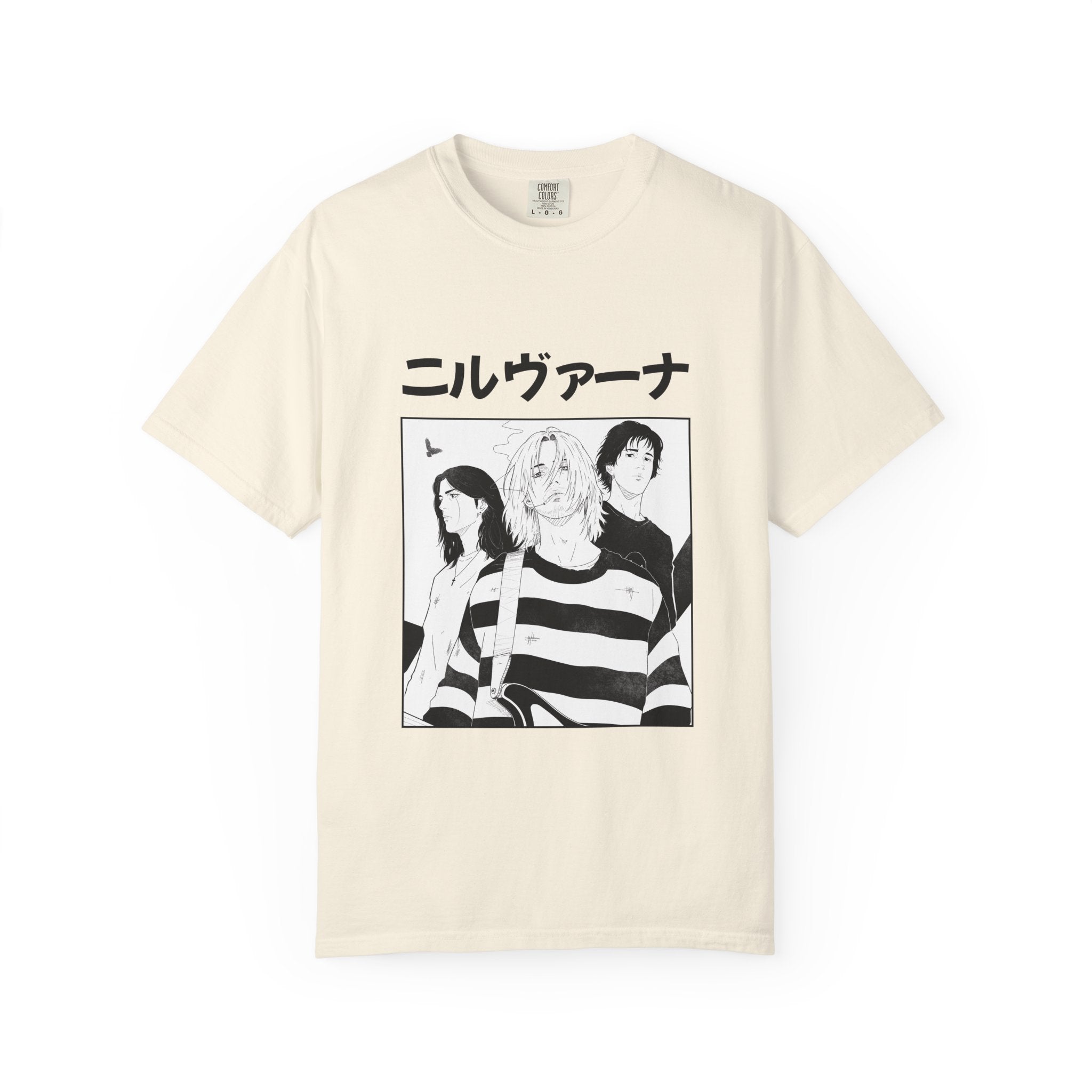 Nirvana Manga Band Tee — Graphic T-Shirt