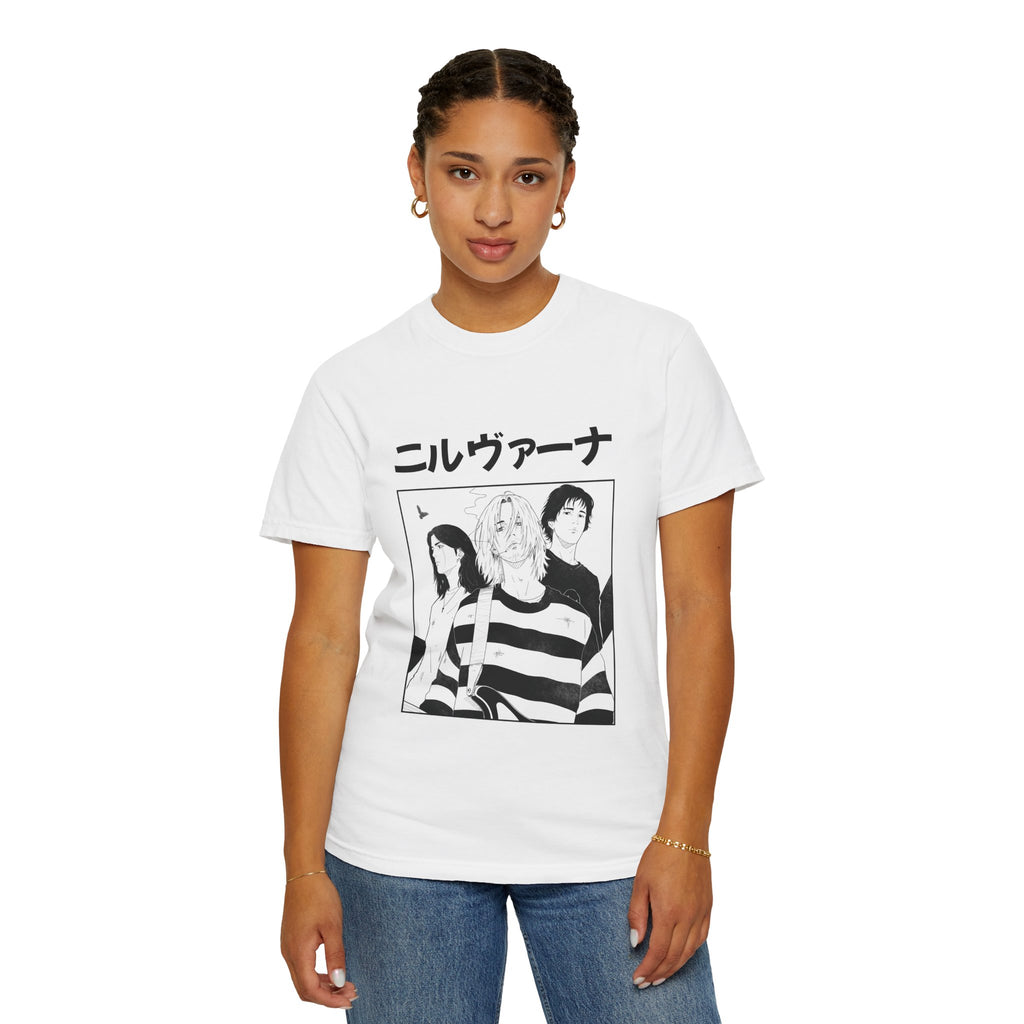 Nirvana Manga Band Tee — Graphic T-Shirt