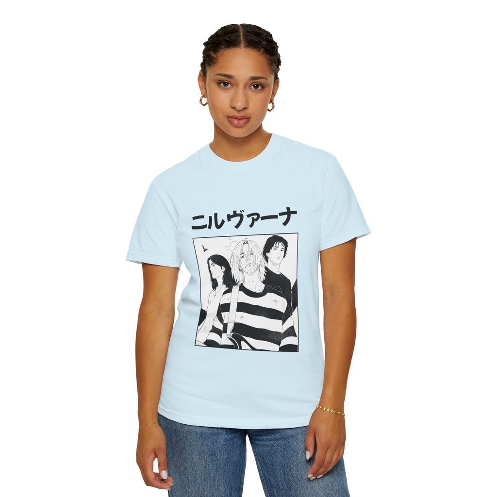 Nirvana Manga Band Tee — Graphic T-Shirt